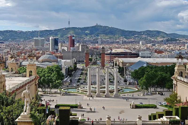 The view from Montjuïc over the city